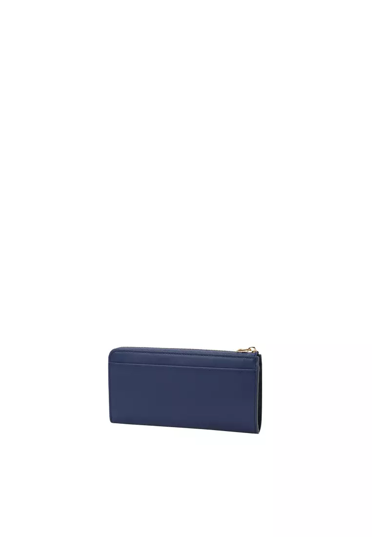 L-Zip Long Wallet - Navy