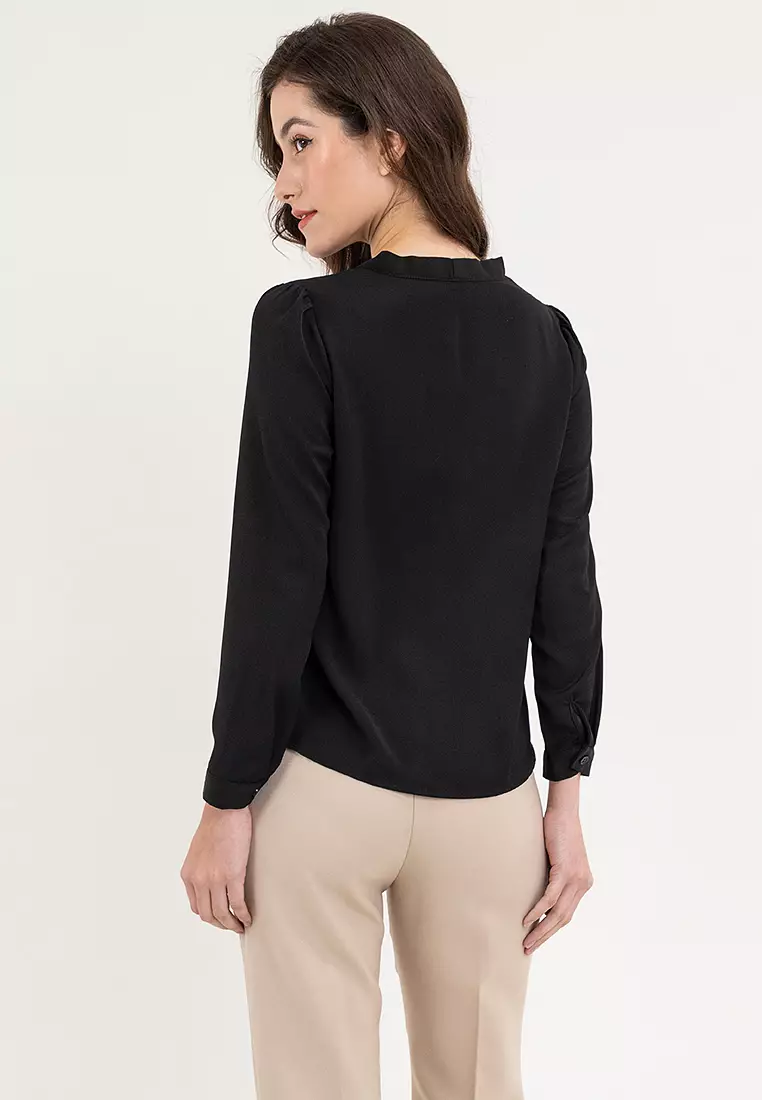 Tie Front Accent Blouse