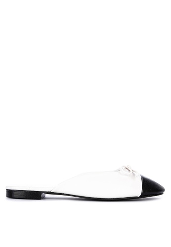 Janylin black and white Flat Mules 5FAEESH91D41CAGS_1