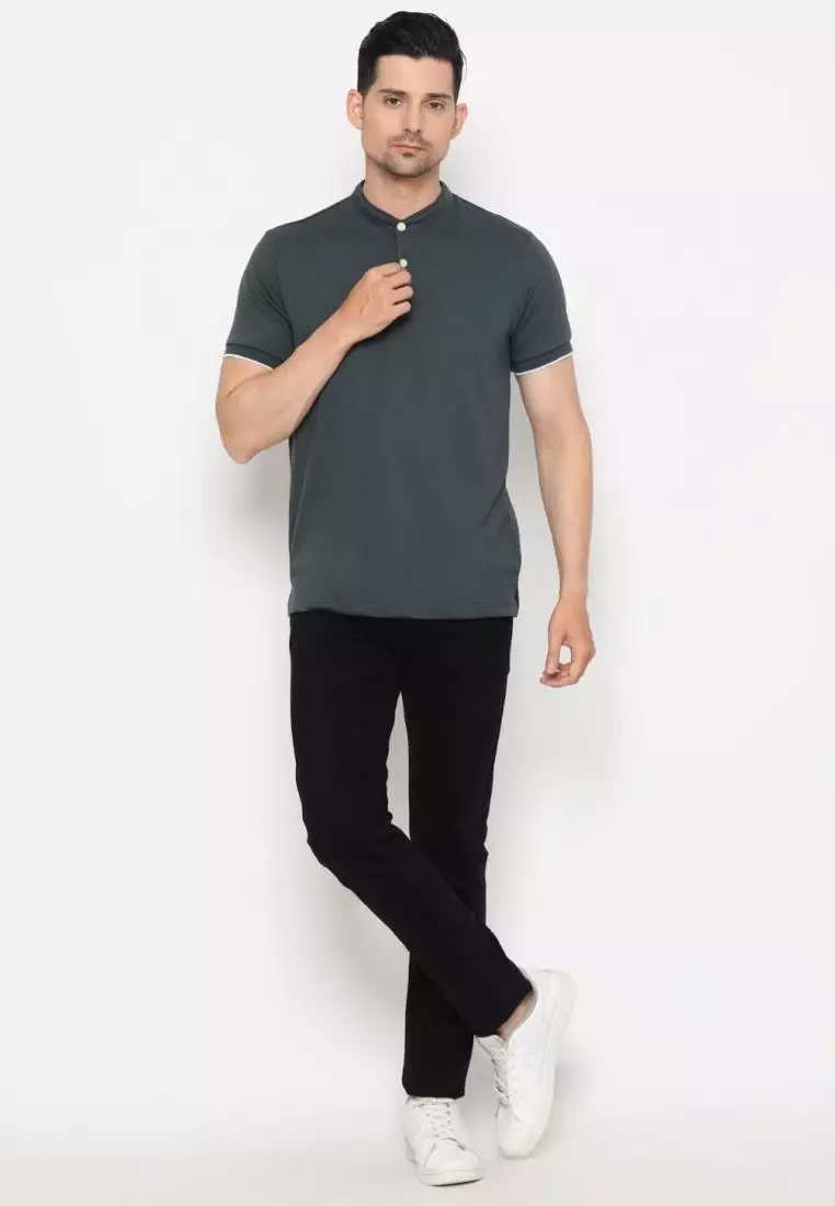 Matsuda Kaos Polos 20s Kragh Shanghai Pria Nakatsu