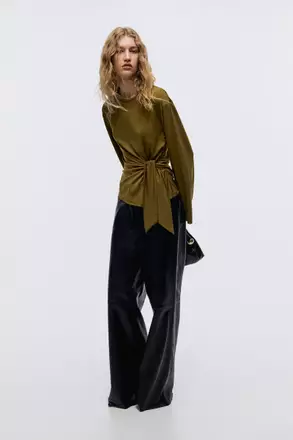 Buy H&M Tie-detail top 2026 Online | ZALORA