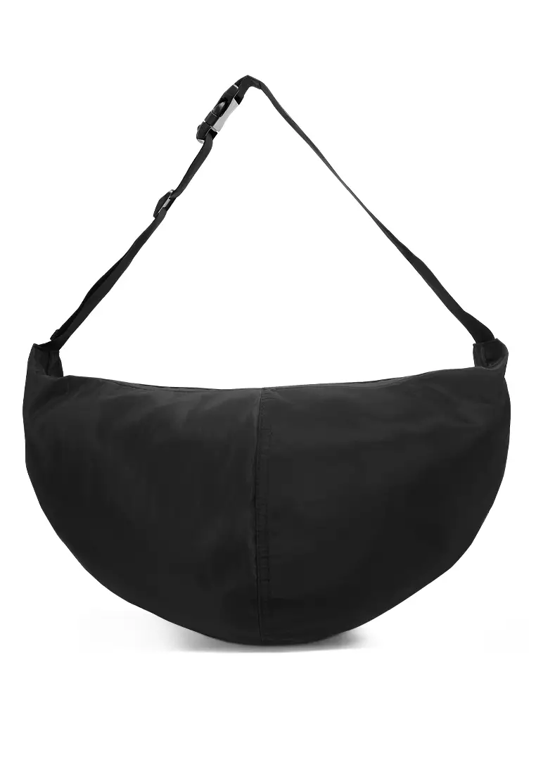 Tas Bahu Mini Gesper Klip Warna Hitam