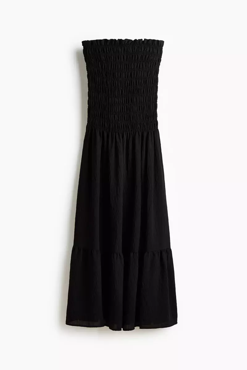 Smocked bandeau dress