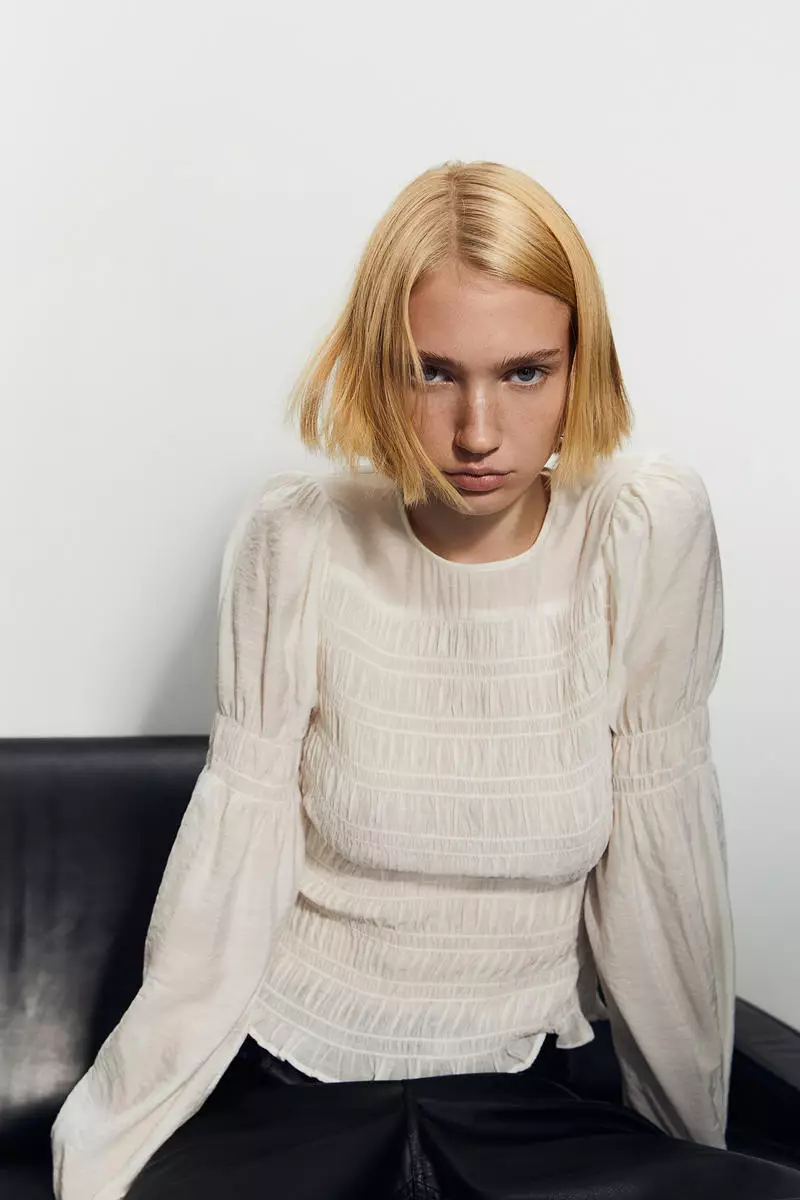 H&m smocked top 2025