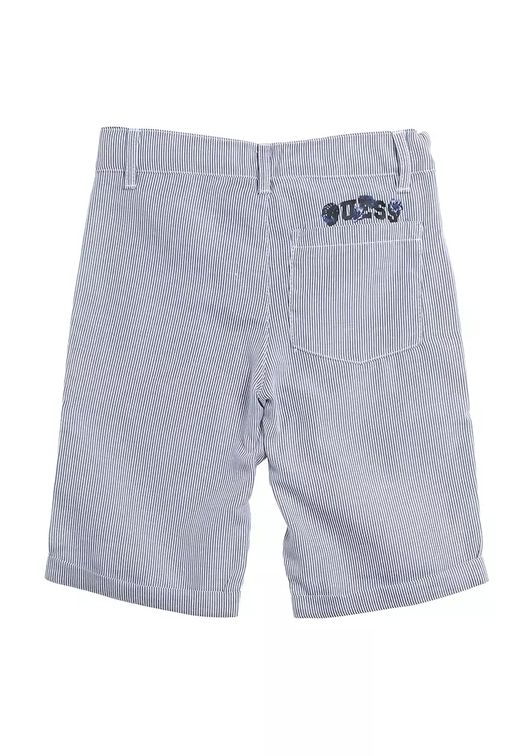 White blue striped shorts sale