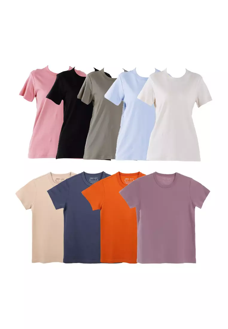 Forest Ladies Premium Cotton Round Neck Tee - 822435-30DkBlue