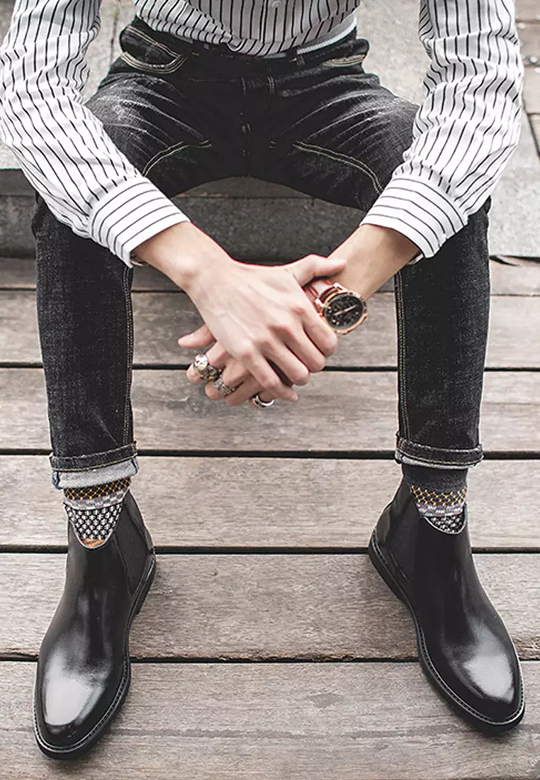 Vintage first layer cowhide Chelsea boots