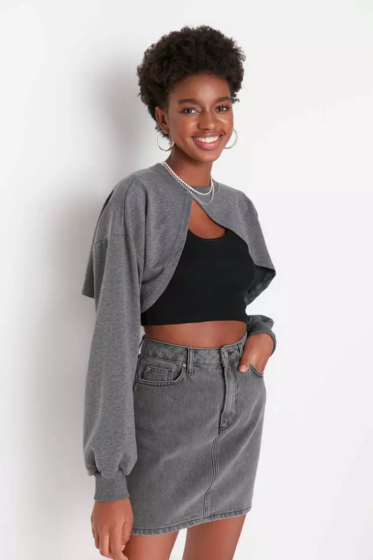 Asymmetrical Crop Sweatshirt