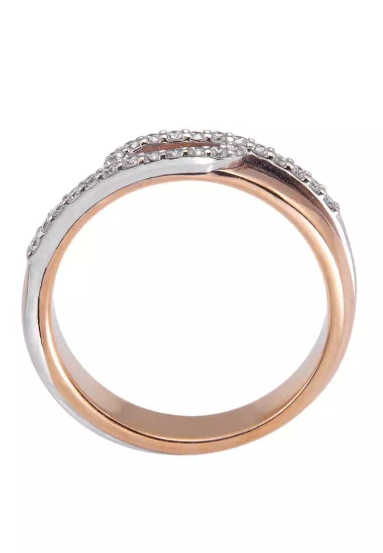 LITZ 18K White Gold  Diamond Ring GM-225F