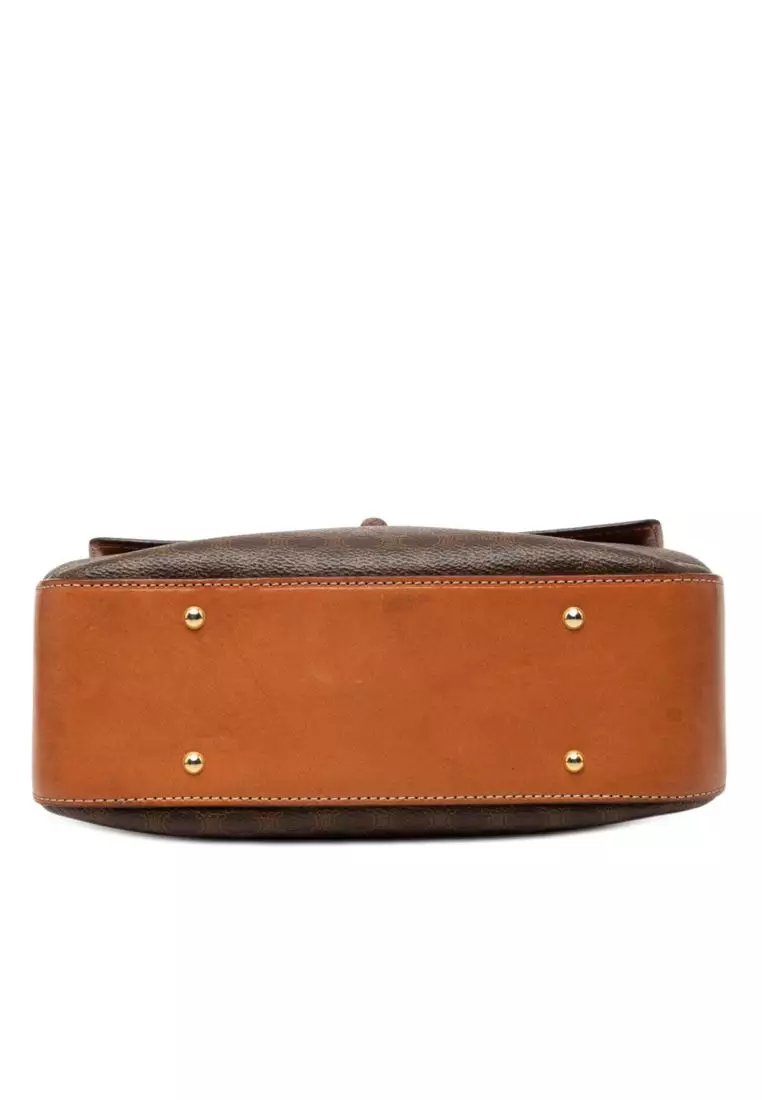 Pre-Loved Celine Macadam Coated Canvas Satchel