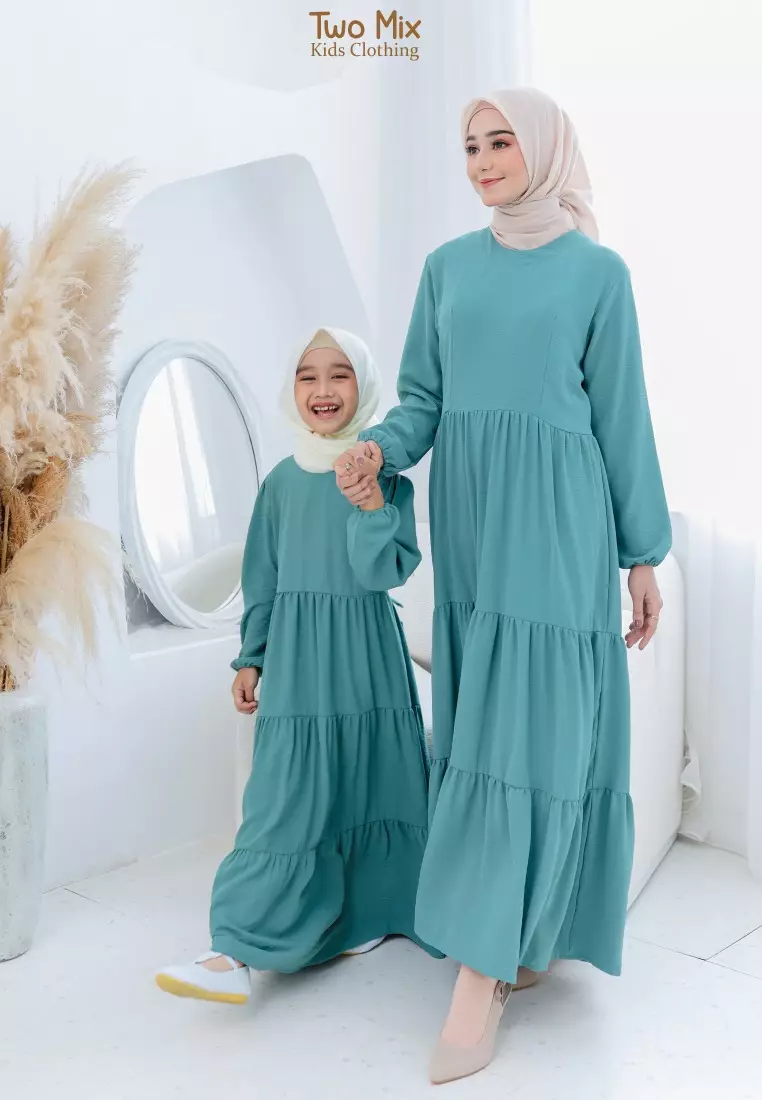 Two Mix - Dress Gamis Couple Ibu Perempuan - Baju Gamis Couple Ibu - HARGA SATUAN - 4355