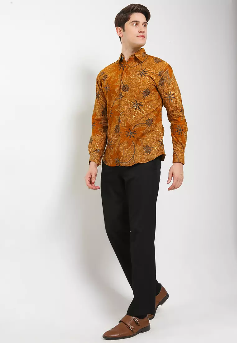 Jester Kemeja Batik Premium Pria Casual Modern Lengan Panjang