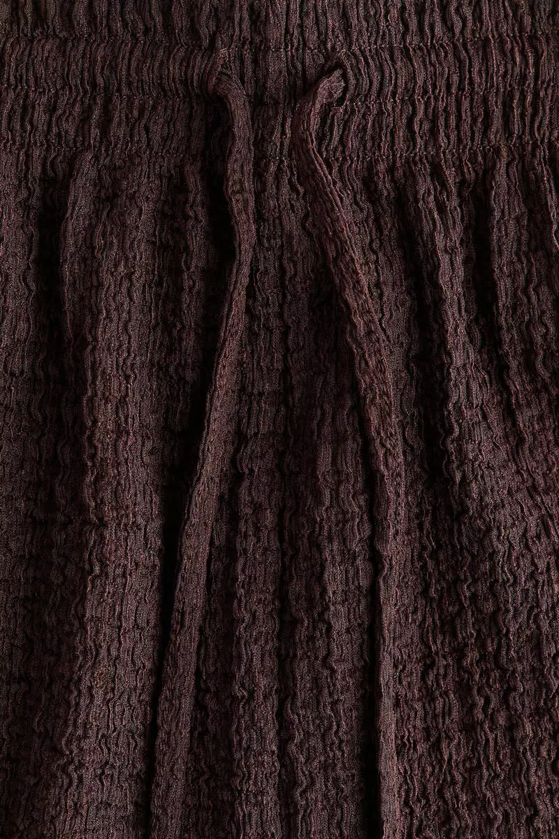 Textured jersey drawstring shorts