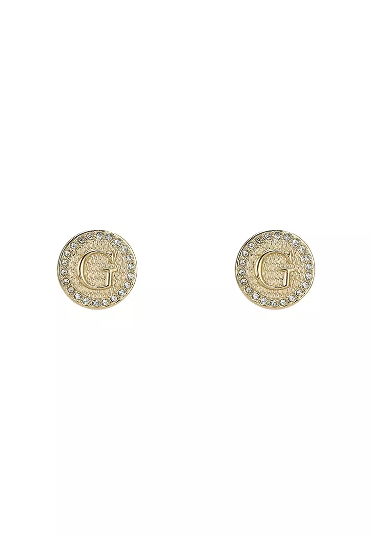 Gold coin stud earrings online