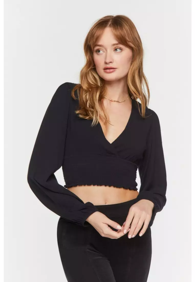 Forever 21 wrap cheap crop top