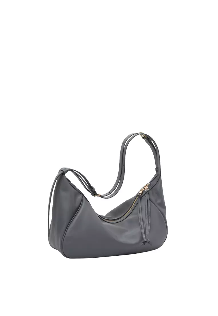 Ursula V11 2-Way Drape Hobo / Crossbody Bag - Slate Grey