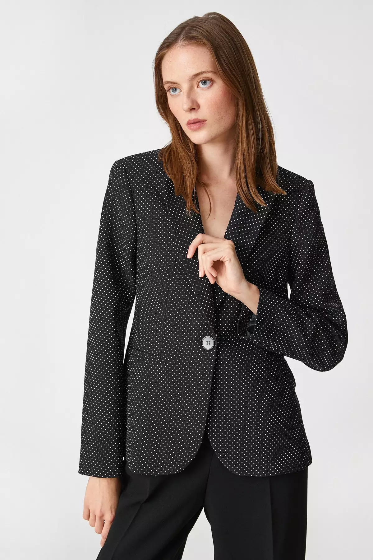 Buy KOTON Polka Dot Blazer Jacket One Button 2024 Online ZALORA