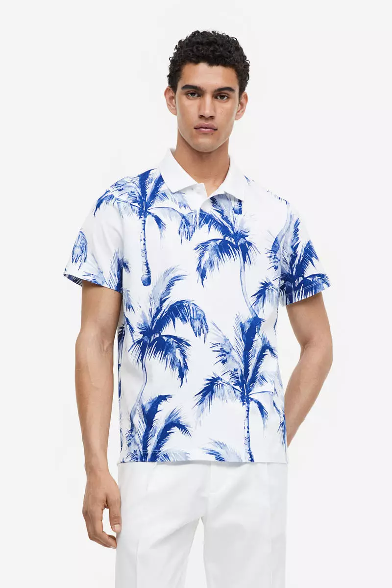 H&m floral clearance polo