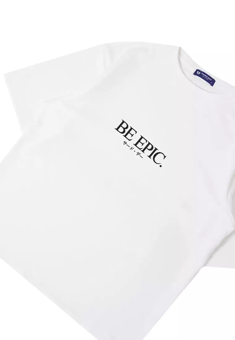 MTV43 Kaos Oversize Kece ScubaLux "be epic" putih