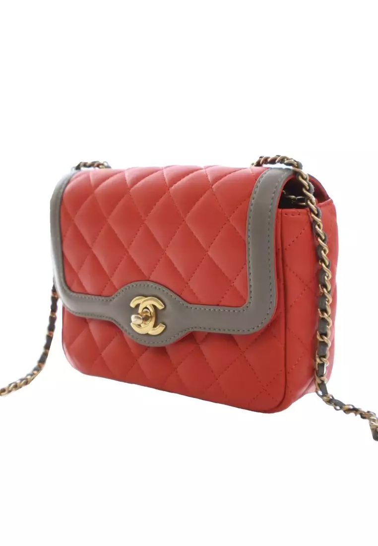 Pre-Loved Chanel Mini Quilted Lambskin Two Tone Day Flap
