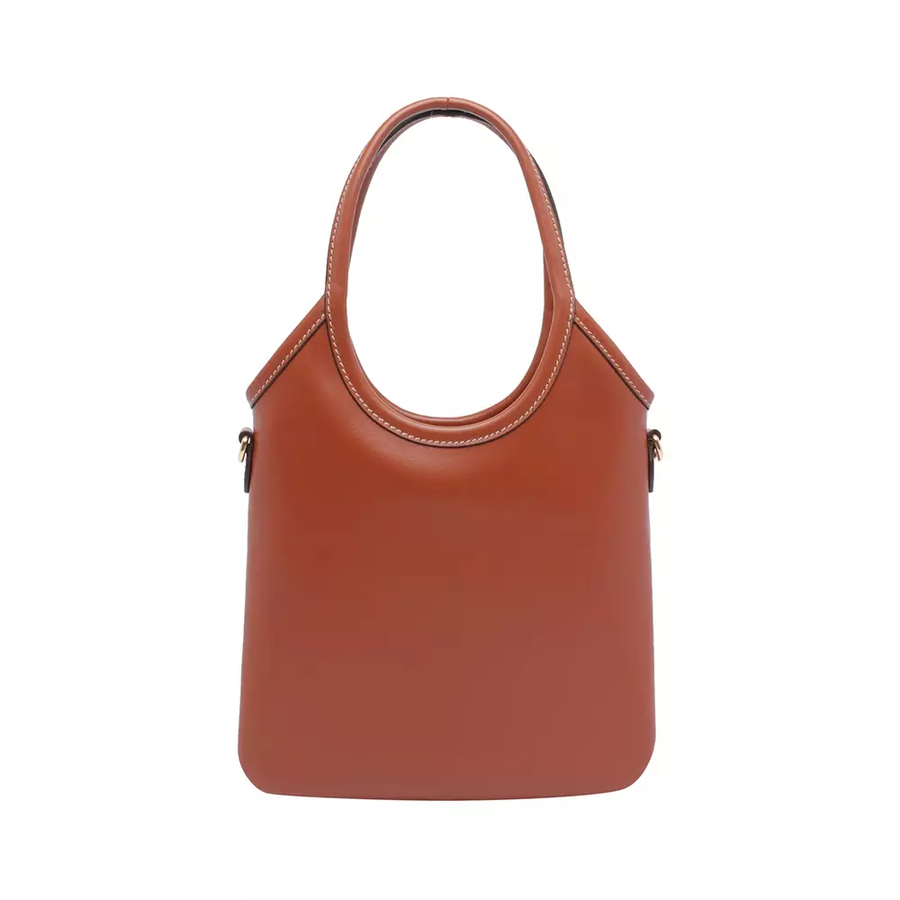 Ivy Mini Leather Tote Bag Rust