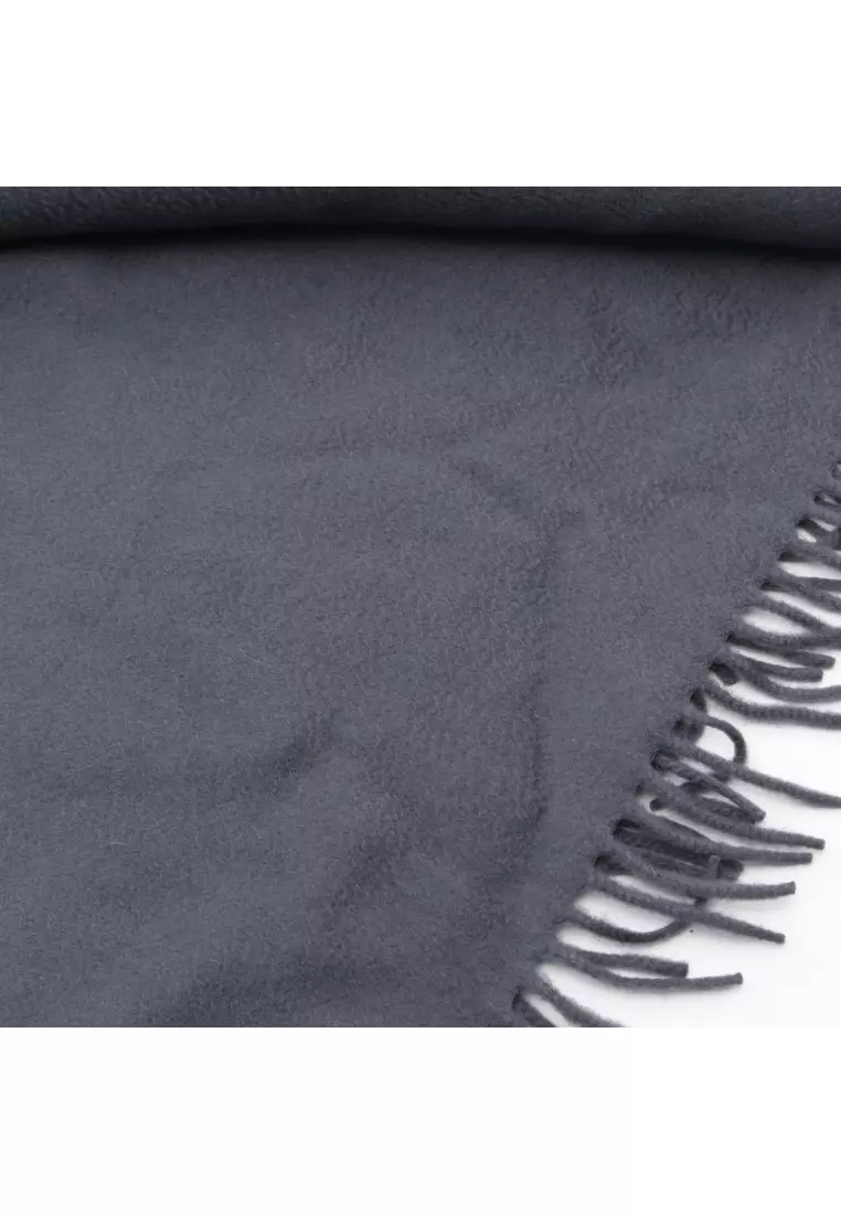 Pre-Loved Hermès large size Stall shawl cashmere gray