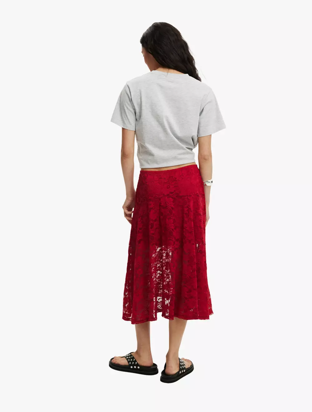 COTTON ON - BAWAHAN - ASHA LACE MIDI SKIRT