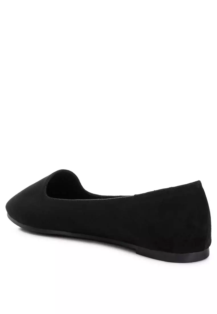 Black Casual Flat Ballerinas