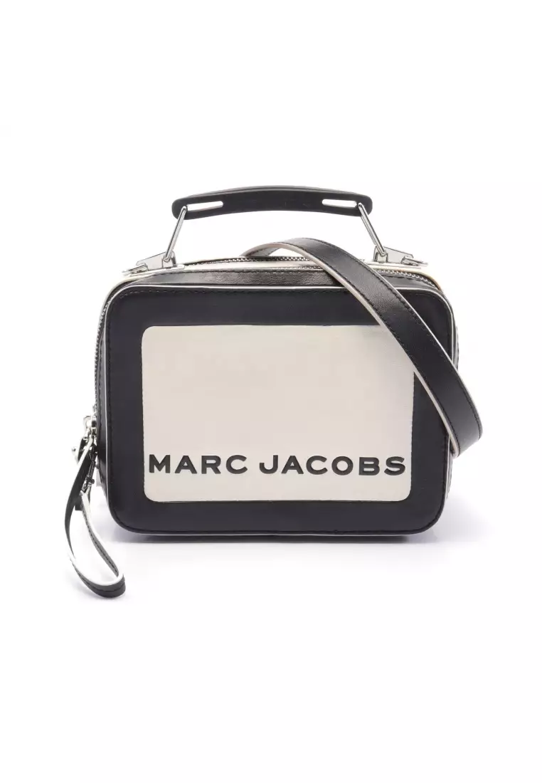 Pre-loved MARC JACOBS THE BOX COLORBLOCKED 20 The box 20 Handbag leather  white black 2WAY