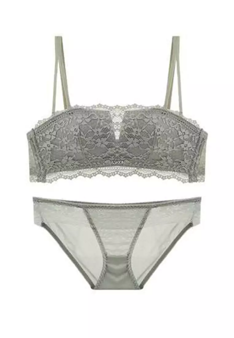 Buy ZITIQUE Non-Steel Ring Ultra-thin Sexy Bra-Gray 2024 Online