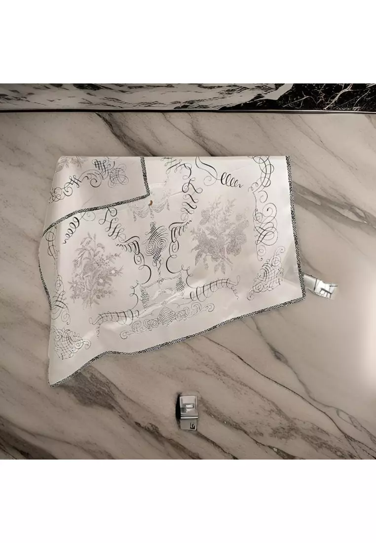 Luxury Silk Ladies' Large Scarf, Sun-Proof Crepe Satin, Premium Souvenir.