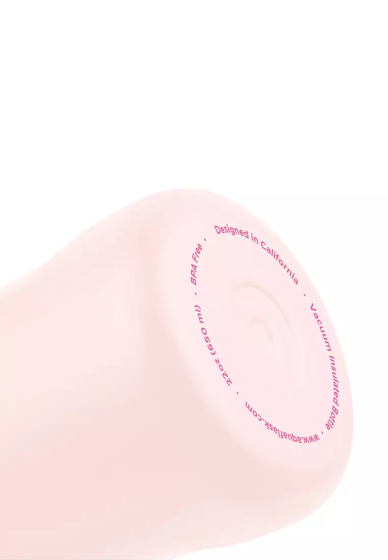 22oz Ballet Pink New Sports Lid Bottle Wide Mouth Vacuum Insulated Stainless Steel Drinking Water Bottle