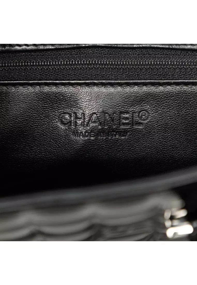 Pre-Loved Chanel Cc Chocolate Bar Patent Tote