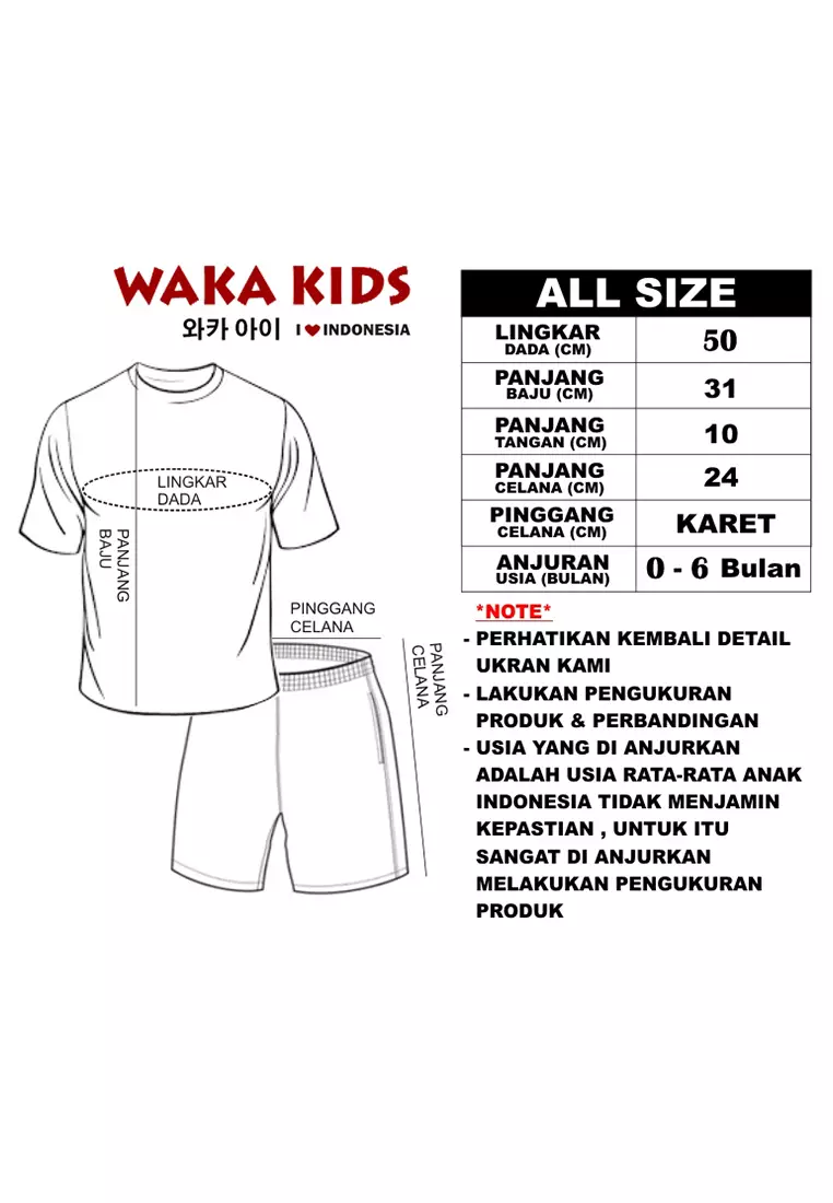 Skabe Pakaian Bayi Anak Laki Laki Baju Atasan Oblong Lengan Pendek Motif Dinosaurus Setelan Celana Kaos Full Print Baby Putih All Size Usia 0 Sampai 6 Bulan 3260 Everyday Waka Kids Wakakids