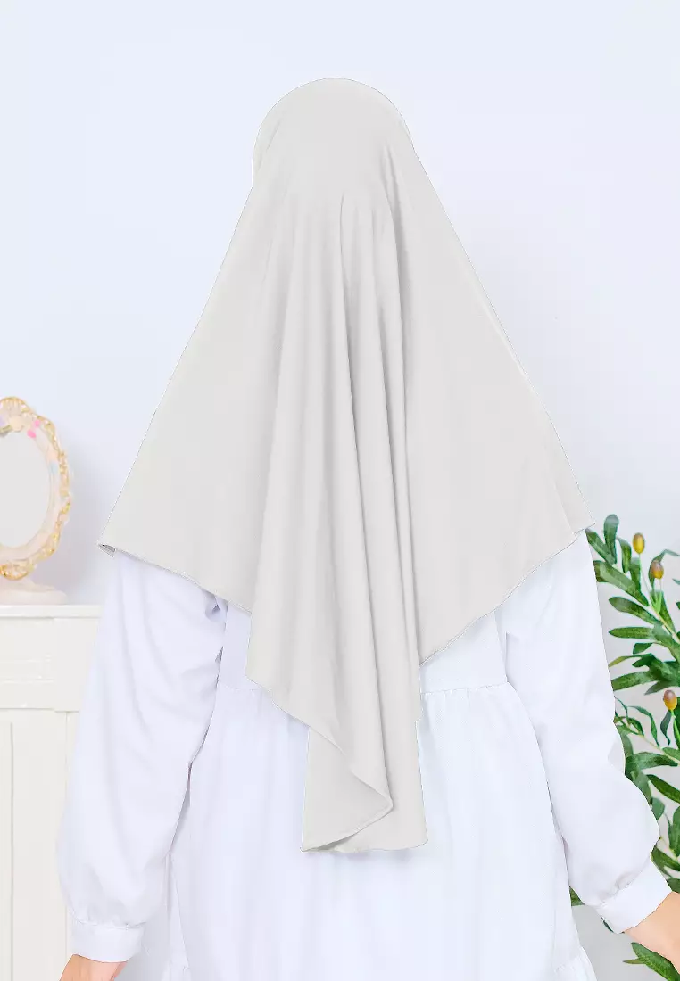 Kalea Instan | Bergo Dagu Non Pad | Hijab Instan Kerudung - Milk White
