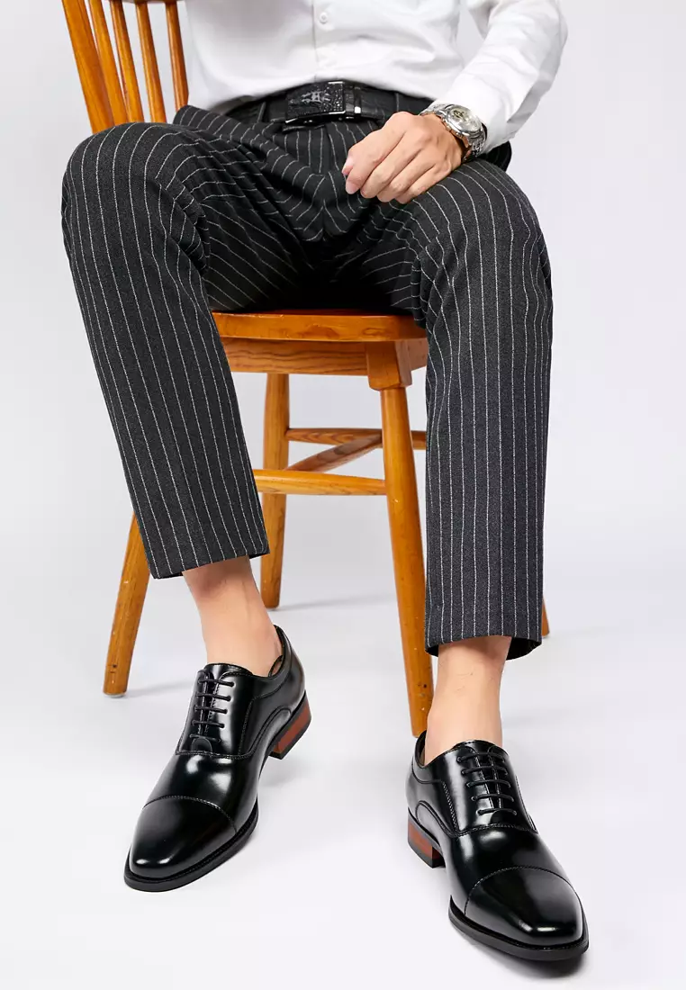 Leather Cap Toe Business Shoes KB888-1