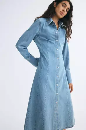 hm denim shirt dress Buy H&M 2026 Online 100% Cotton. Größe:Size 16 Ebay color-family:INDIGO Novella Mini Dress Red