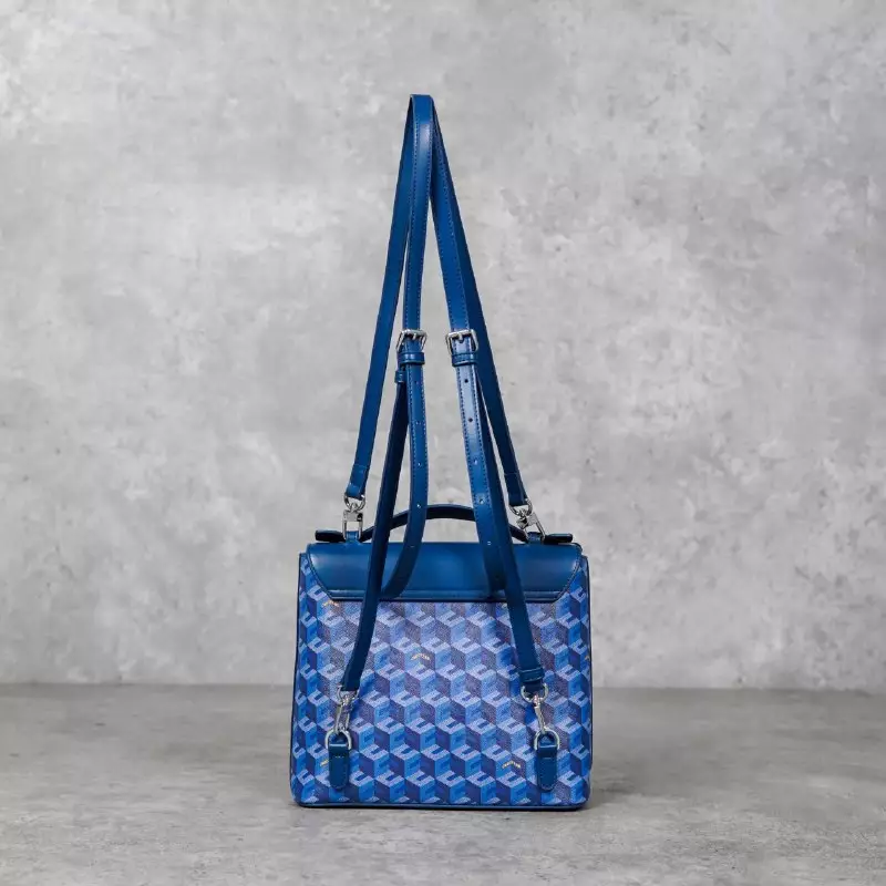 Tas CHRISTY NG JULIO MONOGRAM PATTERN BLUE BACKPACK 100% ORIGINAL