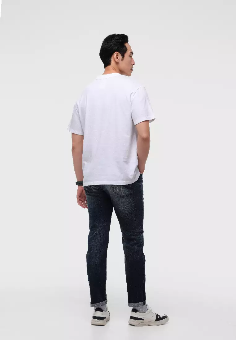 MANZONE - Kaos Lengan Pendek Pria Id Wira Relaxed Fit - White Colour White