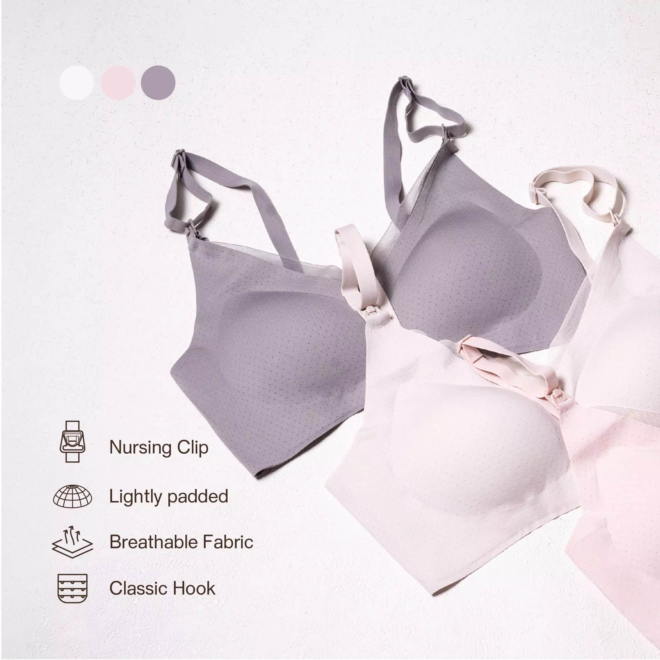 Nathalie Ice Silk Maternity Bra NTBM 3539 - Ivory