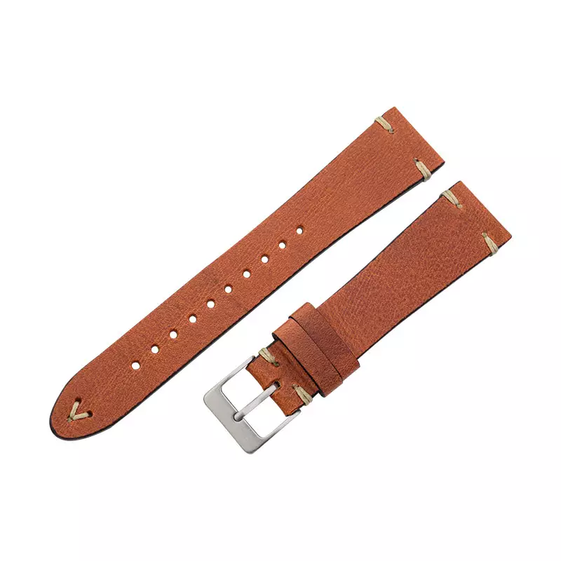 Tali / Strap Jam Tangan Leather Martini C187006-20X16 Brown 20mm Silver Buckle