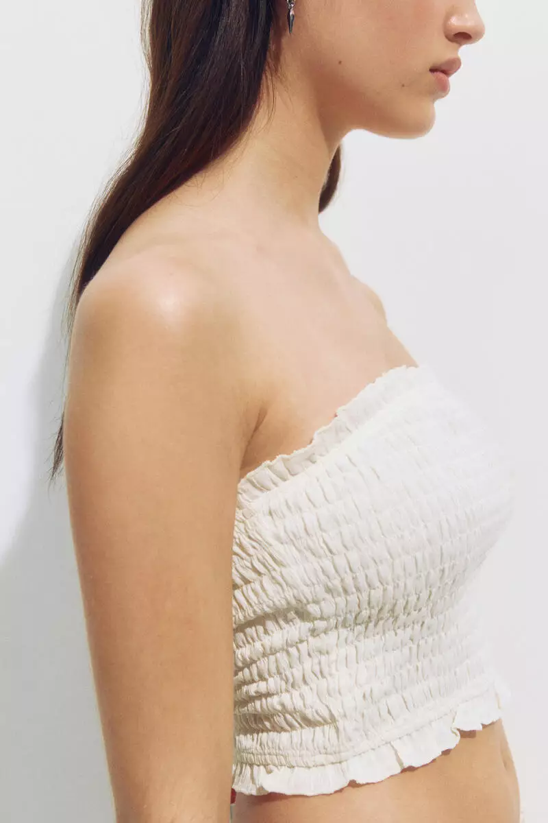 Smocked beach tube top