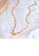 Glamorousky silver Simple Fashion Plated Gold 316L Stainless Steel Flower Short Necklace F0971AC5051D65GS_3