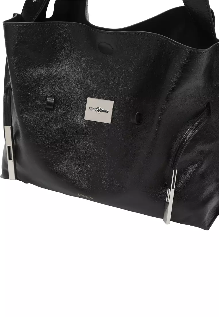 SAOI Belt Tote II Small - Distressed Black