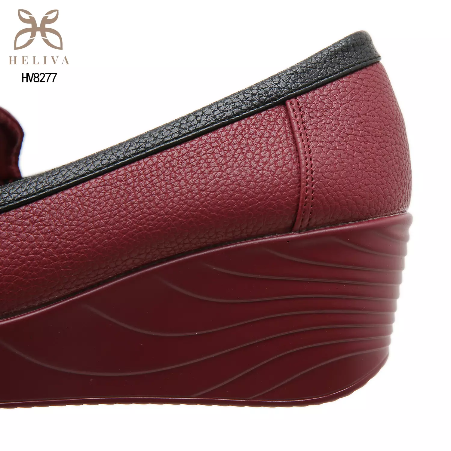 HELIVA AURETTA Premium Colorblock Tassel Wedge Loafers for Women HV8277