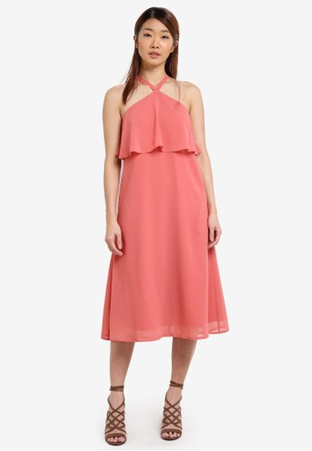 Jual Something Borrowed Double Layer Midi Dress Original 