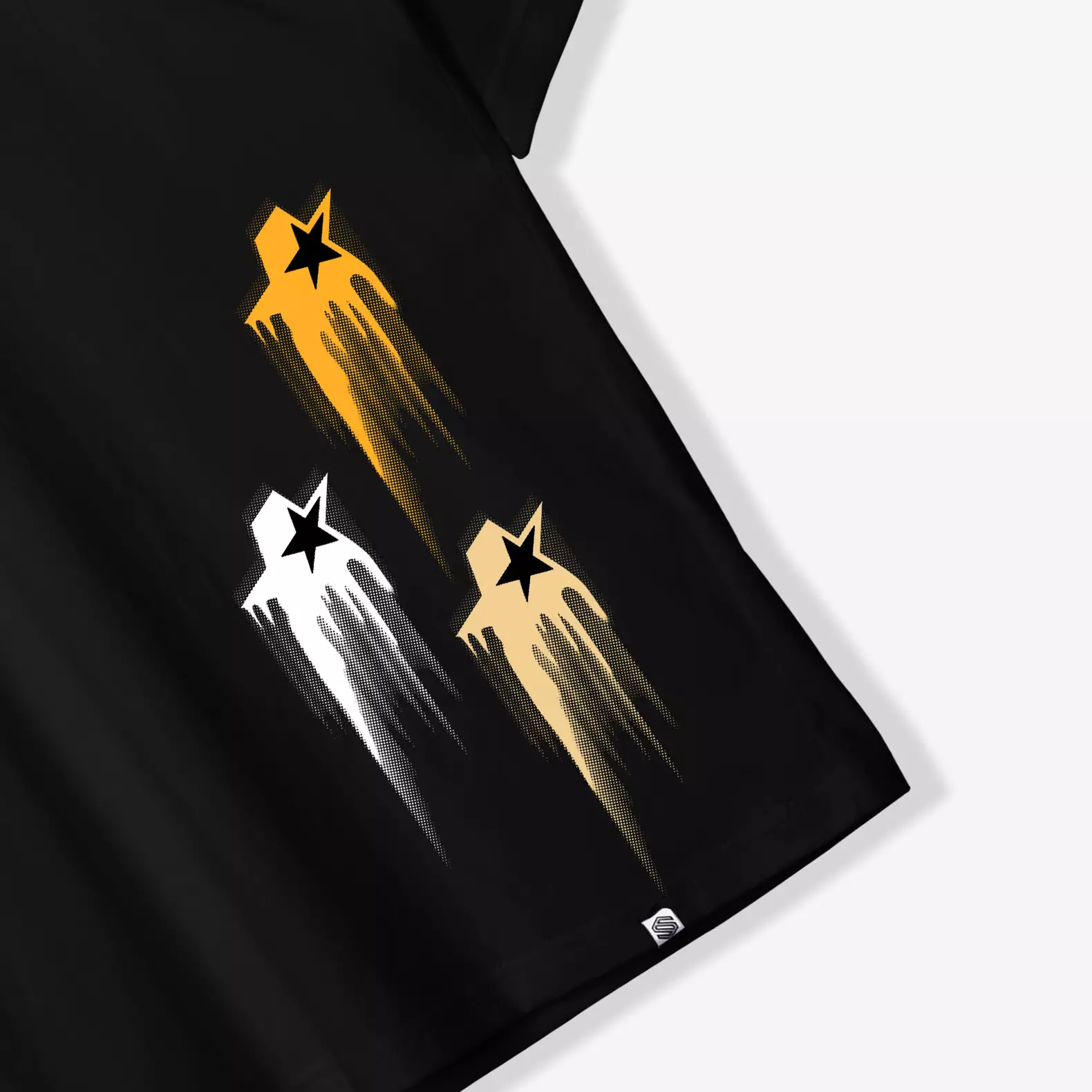 OOTDSUPPLY Oversized Tshirt Falling Black & Dark Brown l Kaos Oversize Pria dan Wanita OVZ197