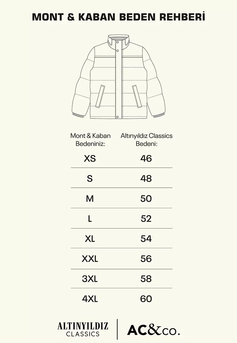 Men's Brown Standard Fit Regular Cut Stand Collar Patterned Woolen Coat