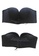 Love Knot black [2 Packs] Strapless Push Up Bra with Drawstring and Detachable Shoulder and Back Straps Bra (Black) B7532USAF23814GS_2