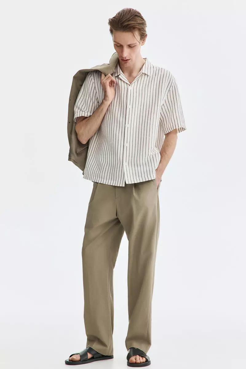 Relaxed Fit Linen-blend resort shirt